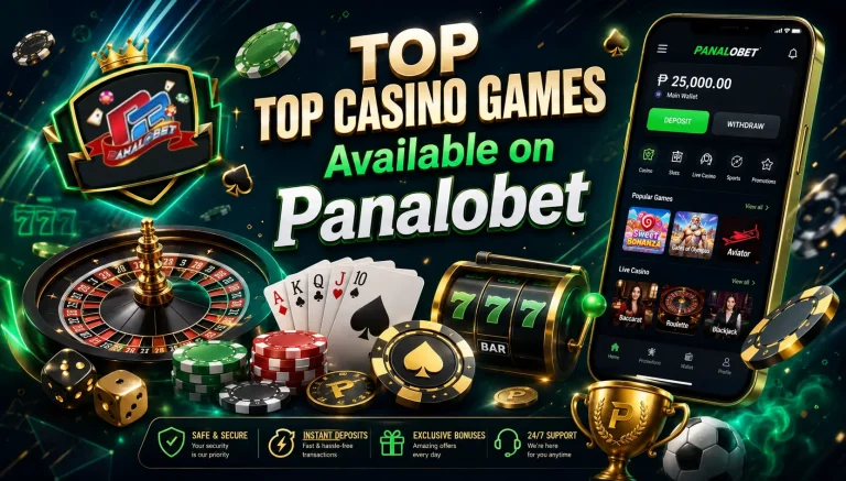top casino games available on panalobet